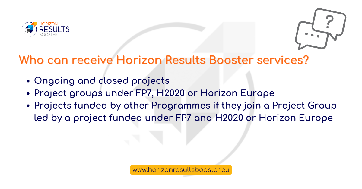 Horizon Results Booster - Elegibility criteria